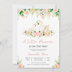 Swan Baby Shower Invitation