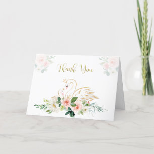 Swan Baby Shower Thank You Card