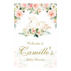 Swan Baby Shower Welcome Sign
