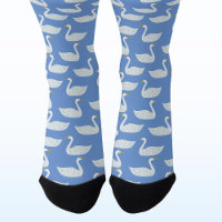 Swan Bird Pattern Blue