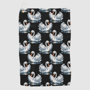 Swan Birds Pattern Design Golf Towel