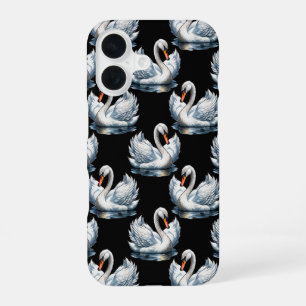 Swan Birds Pattern Design iPhone 16 Case