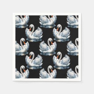 Swan Birds Pattern Design  Napkin