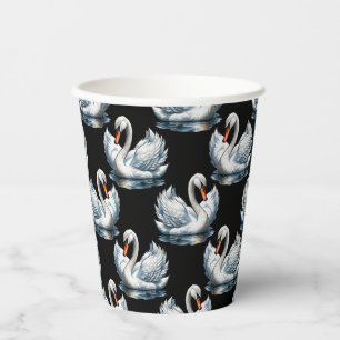 Swan Birds Pattern Design Paper Cups