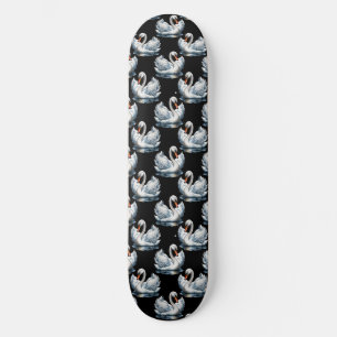 Swan Birds Pattern Design  Skateboard