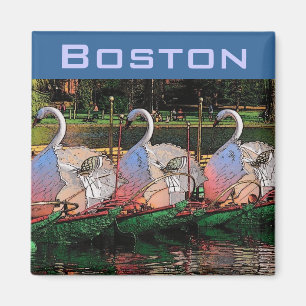 Swan Boats Magnet