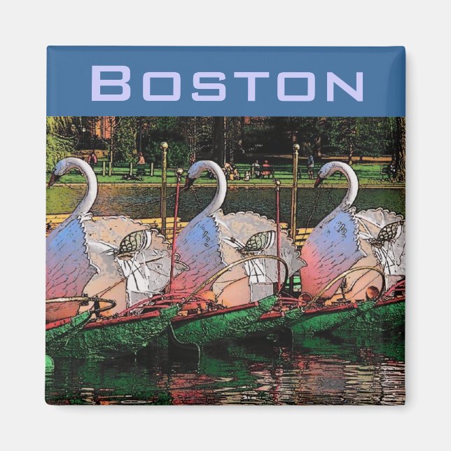 Swan Boats Magnet (Front)