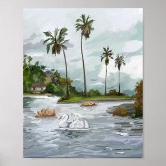 Swan Boats Poster