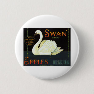 Swan Brand Apples 6 Cm Round Badge
