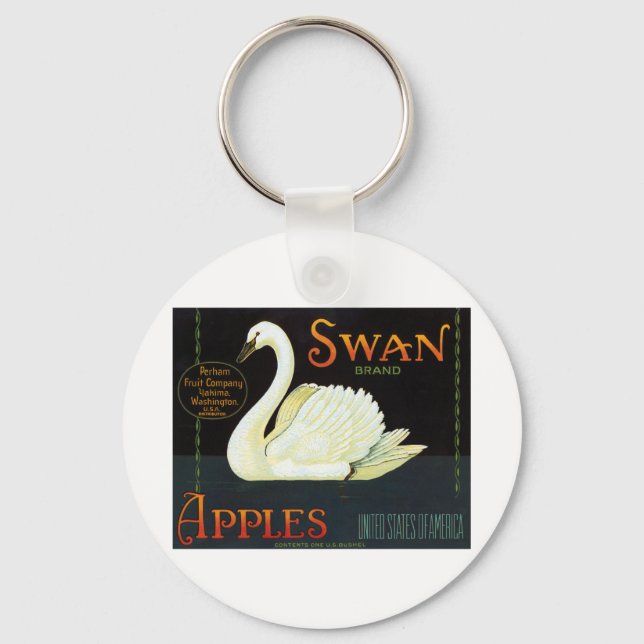 Swan Brand Apples Key Ring (Front)