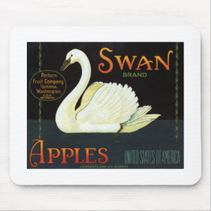 Swan Brand Apples Mouse Pad