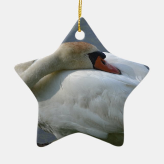 Swan Ceramic Ornament (Front)
