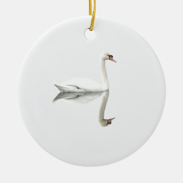 Swan Ceramic Ornament (Front)