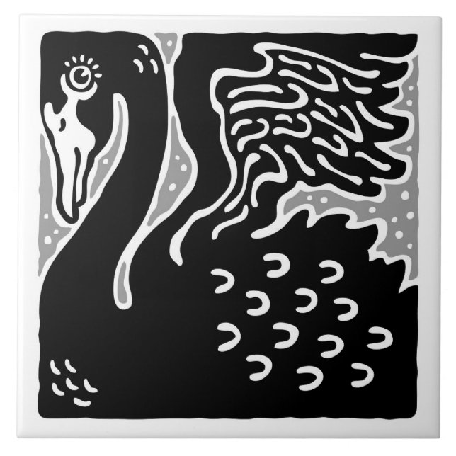 Swan Ceramic Tile (Front)