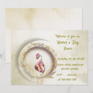 Swan chic MOTHER party  Invitation