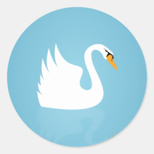 Swan Classic Round Sticker