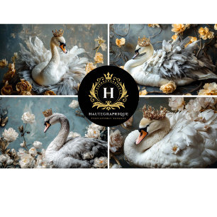 Swan Collage Decoupage Tissue Paper