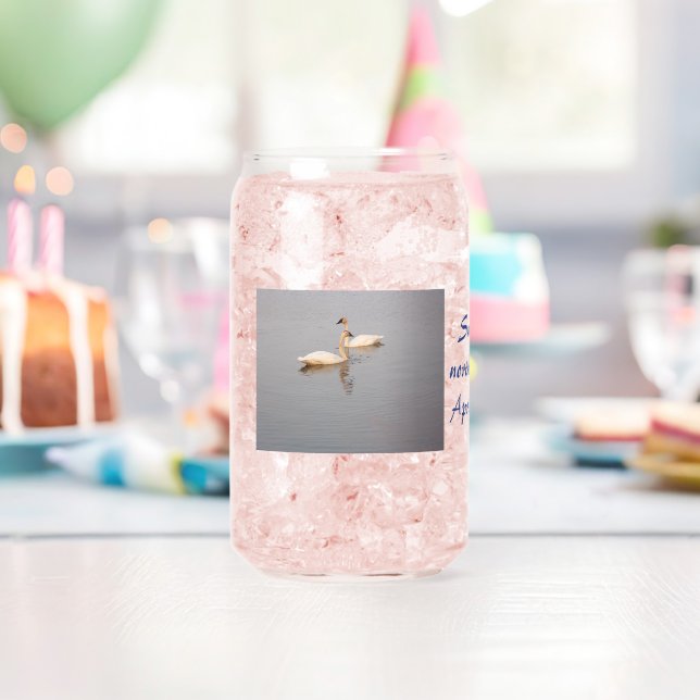 Swan Couple/Flight Can Glass (Insitu (Birthday))
