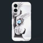 Swan dancing woman ballet Surreal drawing art iPhone 16 Case<br><div class="desc">"The Swan" | Dancing woman with blue flower in her hair and hand transformed into a swan. Graphite and coloured pencil drawing. Hand drawn surreal art. 🔹 You can customise it - resize/rotate the image, add text and more :) 🔹🔹🔹 Send me a photo of your purchase or just share...</div>