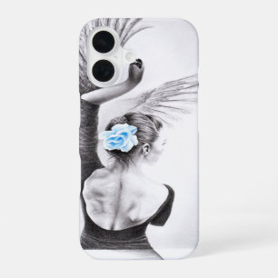 Swan dancing woman ballet Surreal drawing art iPhone 16 Case