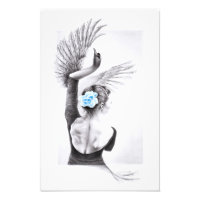 Swan dancing woman ballet Surreal drawing art