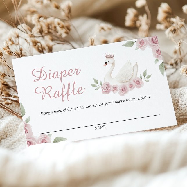 Swan Diaper Raffle Enclosure Card (Creator Uploaded)