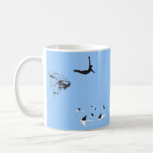 swan dive coffee mug