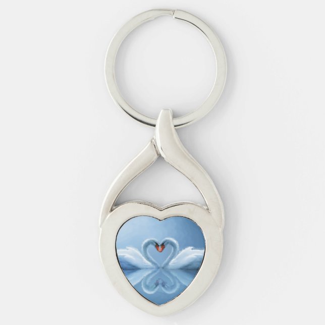 Swan Eternal Love Key Ring (Front)