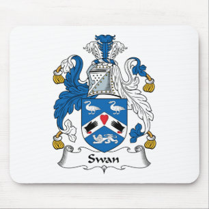 Swan Family Crest Mouse Pad