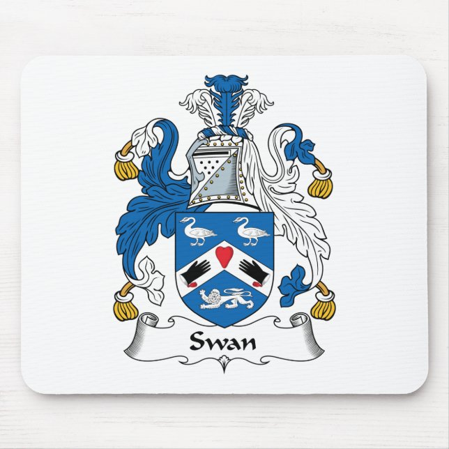 Swan Family Crest Mouse Pad (Front)