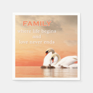Swan family napkin