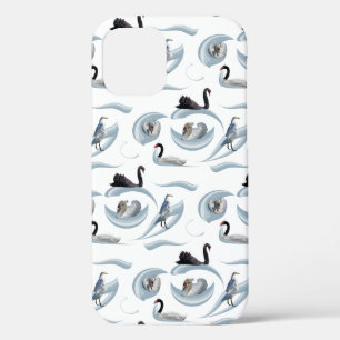 Swan Frenzy iPhone 12 Case (choose colour)