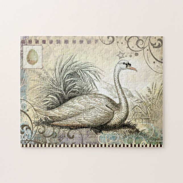 Swan Graphic Jigsaw Puzzle (Horizontal)