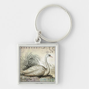 Swan Graphic Key Ring