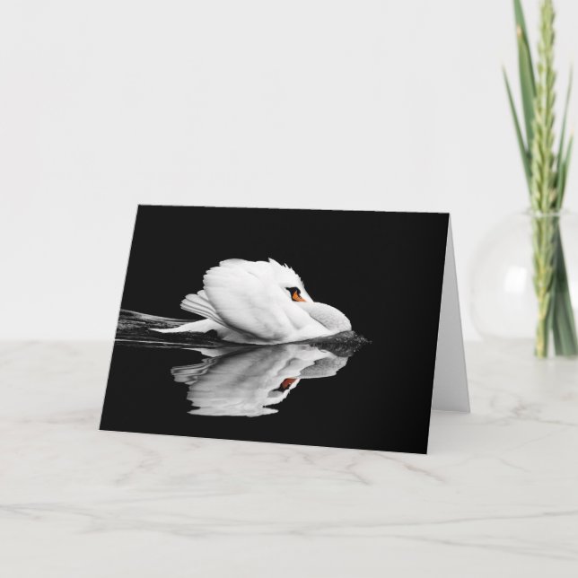 Swan greeting card (Front)