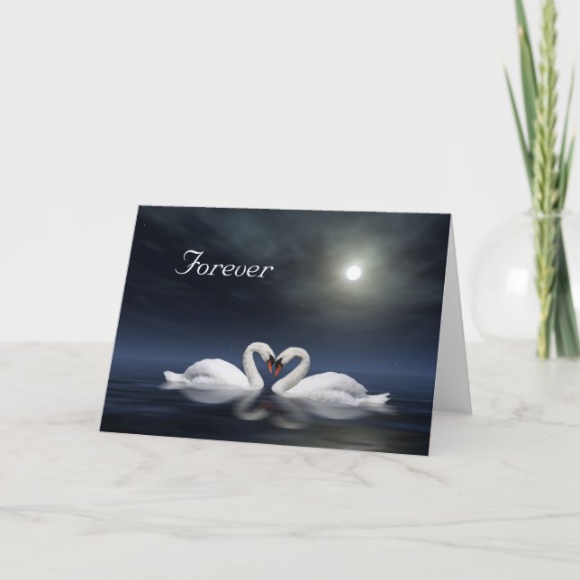 Swan heart card (Front)