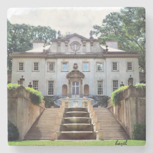 Swan House Atlanta Landmark Marble Stone Coaster. Coaster