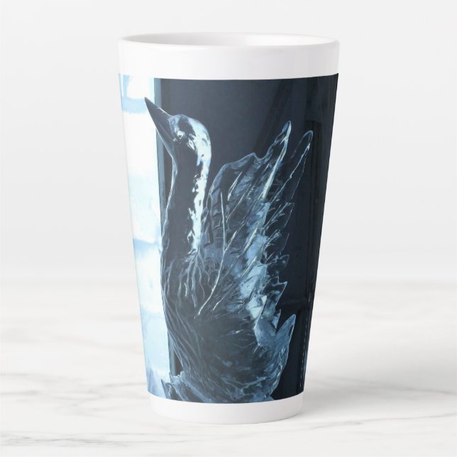 Swan Ice Sculpture, Quebec, Canada Latte Mug (Front)