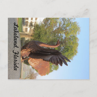 Swan in Flight Statue Lakeland, Florida Postcard