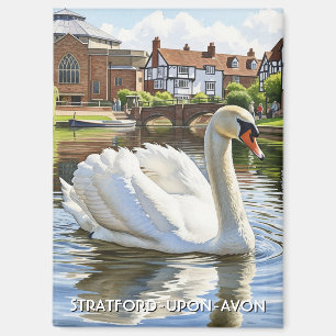 Swan in Stratford-Upon-Avon England Travel Magnet