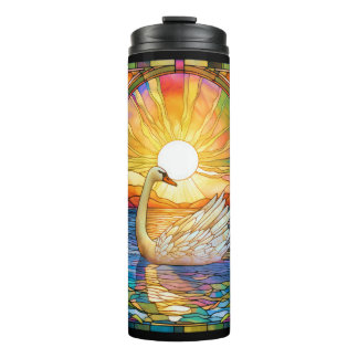 Swan in the Sunset Thermal Tumbler