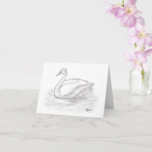 Swan Inspirational Note Card