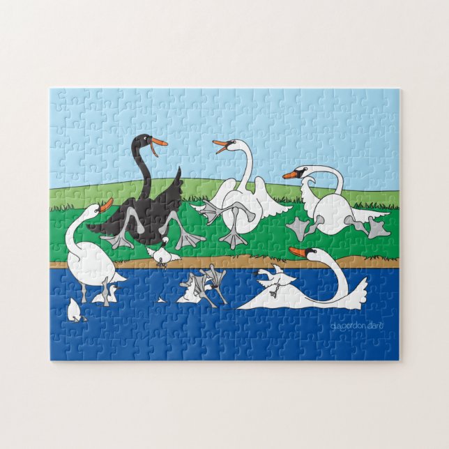 Swan Lake 11x14 Jigsaw Puzzle (Horizontal)