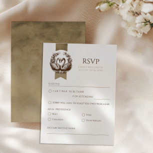 Swan Lake Autumn Wedding RSVP Card