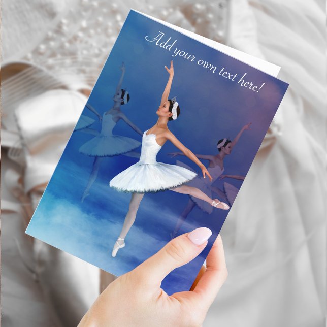 Swan Lake Ballerina -- a Graceful, Feminine Design Card (Creator Uploaded)