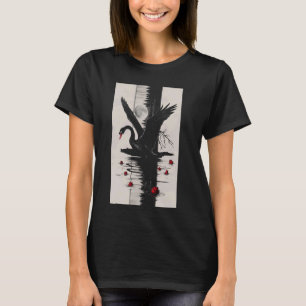 Swan Lake Bird Lover Nature Wildlife Moon Gift T-Shirt