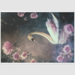 Swan Lake Fantasy, Moody Ethereal & Floral Tissue Paper