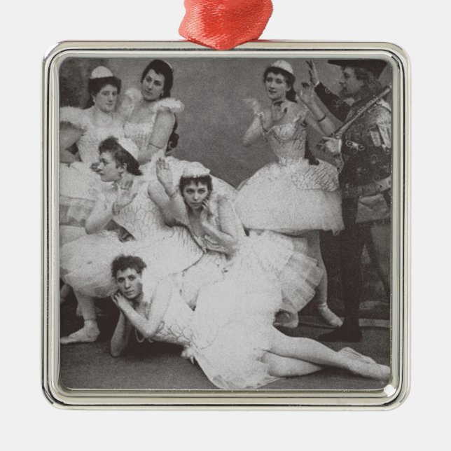 Swan Lake, Mariinsky Theatre, 1895 (b/w photo) Metal Ornament (Front)
