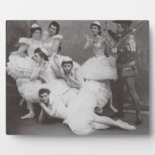 Swan Lake, Mariinsky Theatre, 1895 (b/w photo) Plaque (Front)