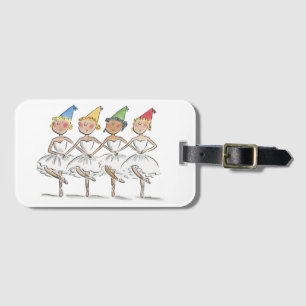 Swan Lake Party Luggage Tag
